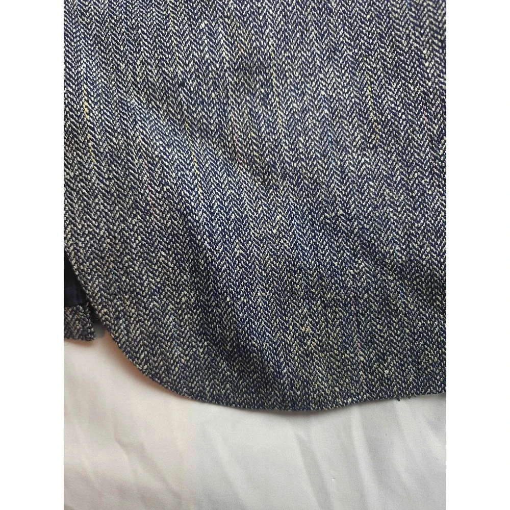 Kuppenheimer Premier Edition Mens Blue Herringbone Wool Blazer Sport Coat 42R